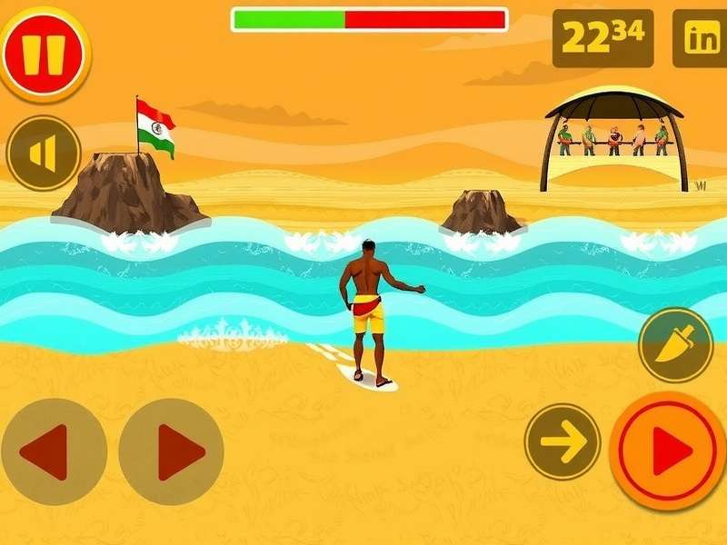 Indian Sand Surfer Game Screenshot